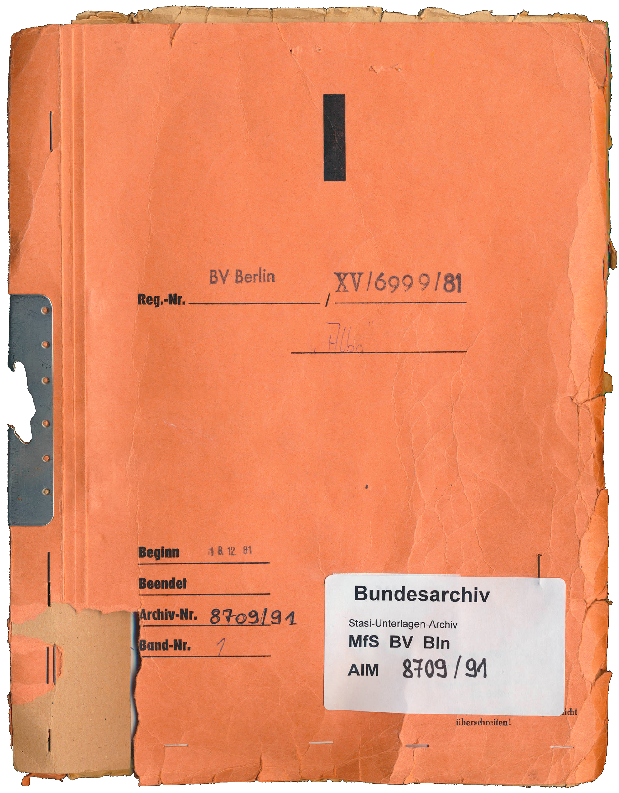 Ein Stasi-Aktendeckel