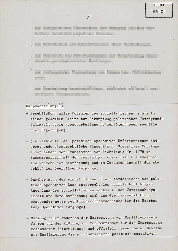 Auszug aus Dienstanweisung 2/85 von Stasi-Minister Mielke zur "Bekämpfung der Untergrundtätigkeit", 20. Februar 1985